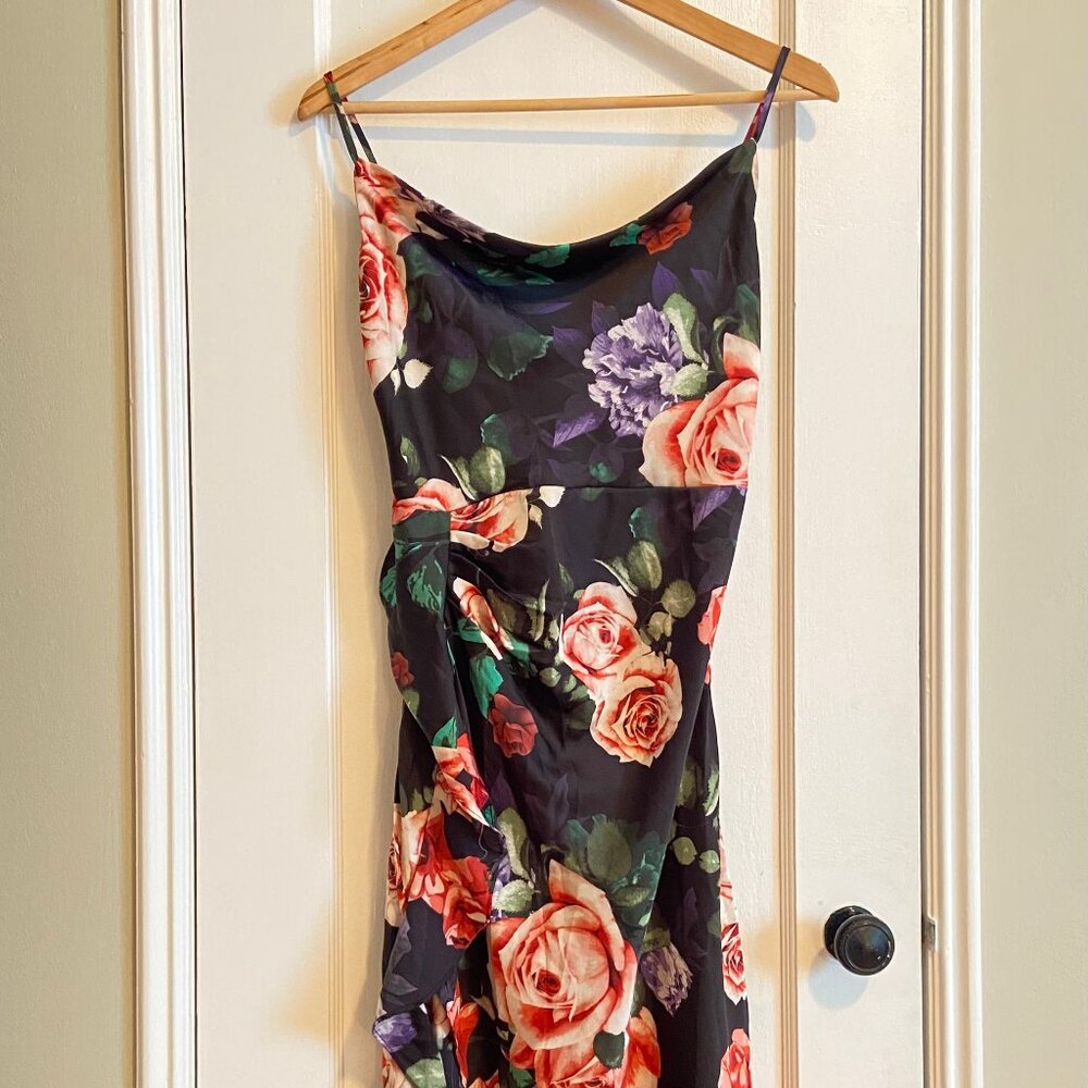Cowl Neck Midi Slip Dress